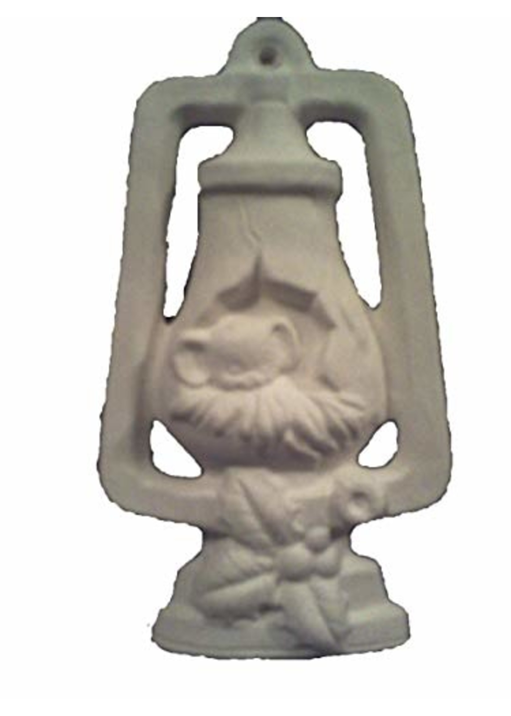 Creative Kreations Ceramics and Gifts Mouse in Lantern 3" Christmas Tree Ornament, Ceramic Bisque, Ready to Paint