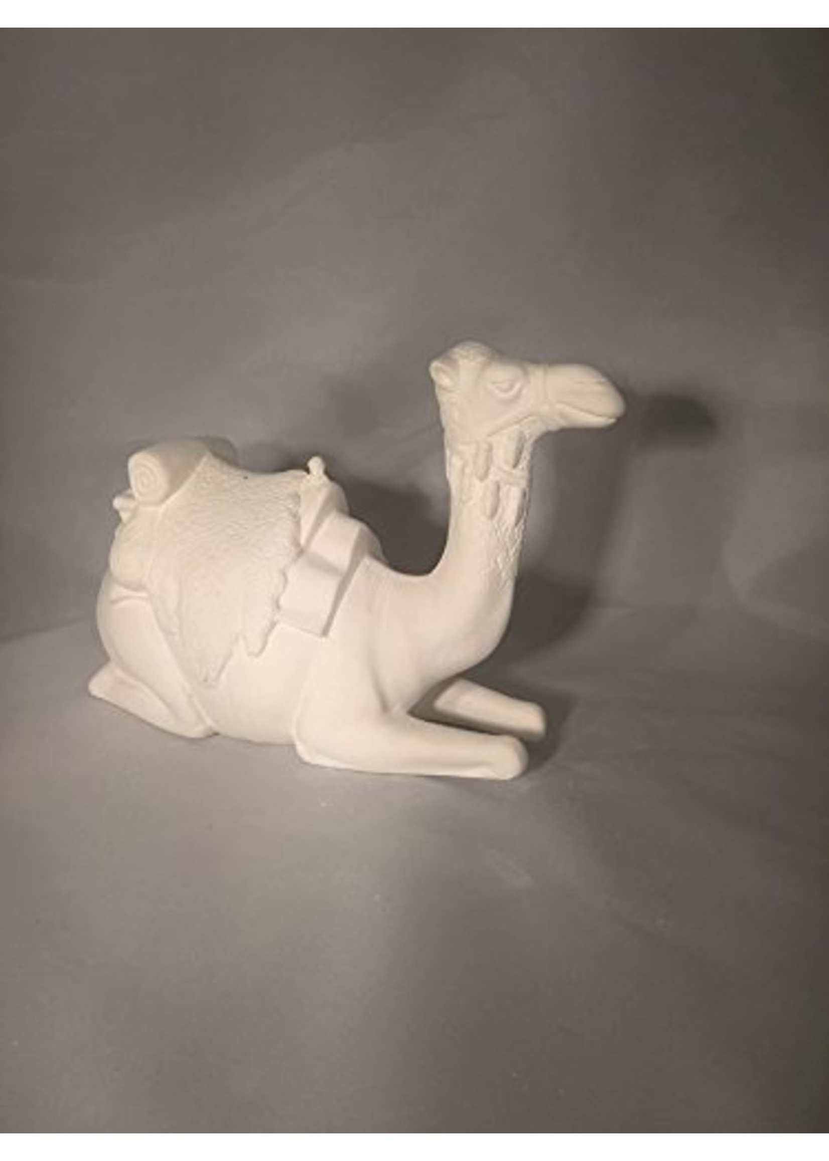 Creative Kreations Ceramics and Gifts Nativity Camel Lying Down 3" x 6" Ceramic Bisque, Ready to Paint