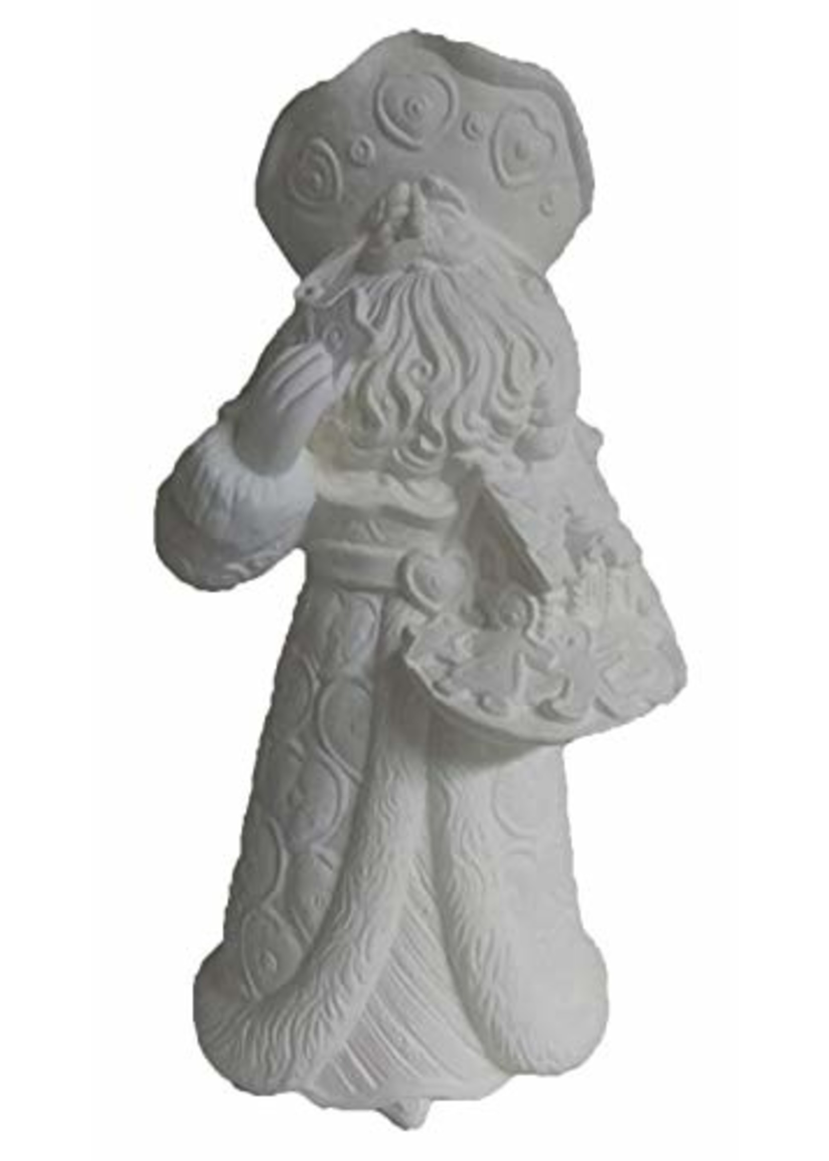 Creative Kreations Ceramics and Gifts Gingerbread Santa 14" Ceramic Bisque, Ready to Paint