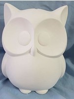 Creative Kreations Ceramics and Gifts Plain Owl 7 3/4" Ceramic Bisque, Ready to Paint