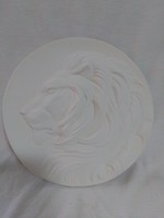 Creative Kreations Ceramics and Gifts Lion Plate 8" Ceramic Bisque, Ready to Paint