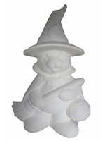 Creative Kreations Ceramics and Gifts Witch Bear Boy 12" Ceramic Bisque, Ready to Paint