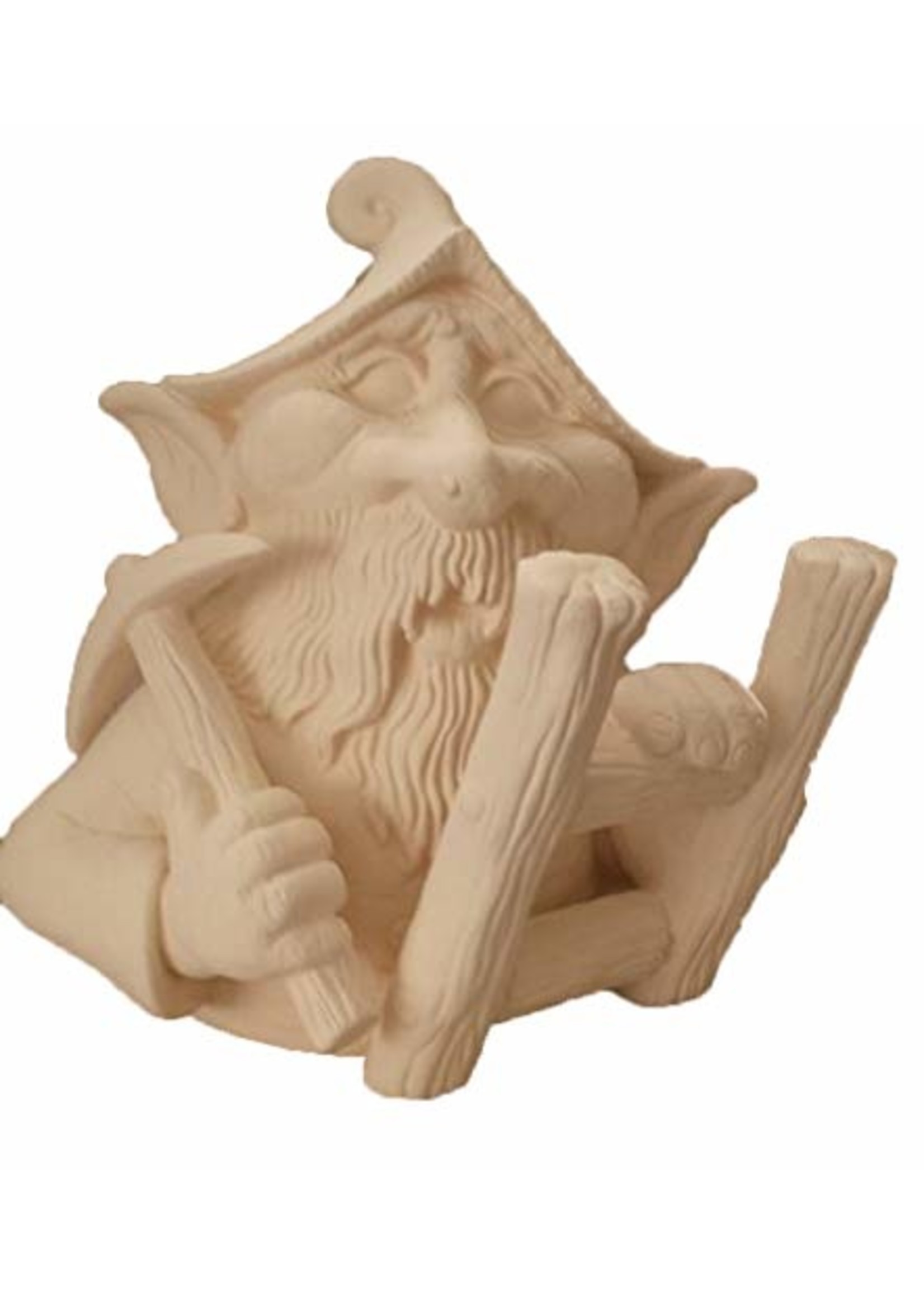 Creative Kreations Ceramics and Gifts Miner Gnome 10" x 11" Ceramic Bisque, Ready to Paint