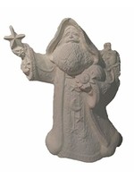 Creative Kreations Ceramics and Gifts Lg Celestial Santa 14" Ceramic Bisque, Ready to Paint