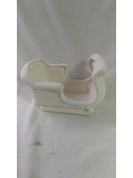 Creative Kreations Ceramics and Gifts Soft Sculpture Sleigh 6 1/2" x 5" x 5" Ceramic Bisque Ready to Paint