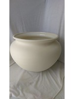 Creative Kreations Ceramics and Gifts Med Rimmed Planter 8" x 7" Ceramic Bisque Ready to Paint