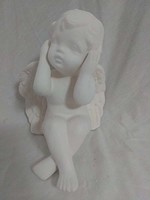 Creative Kreations Ceramics and Gifts Hear No Evil Cherub 7 1/2" Ceramic Bisque Ready to Paint