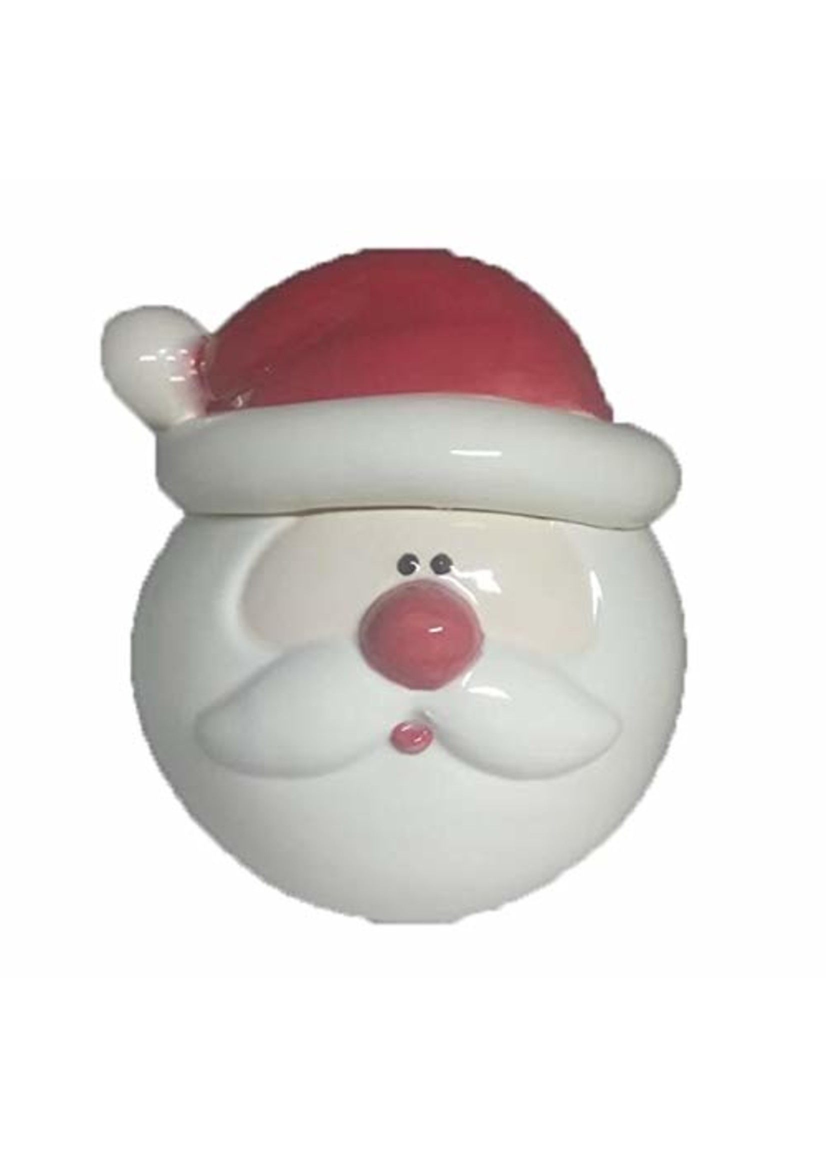 Creative Kreations Ceramics and Gifts Santa Claus Canister Glaze Finish 10" x 9"