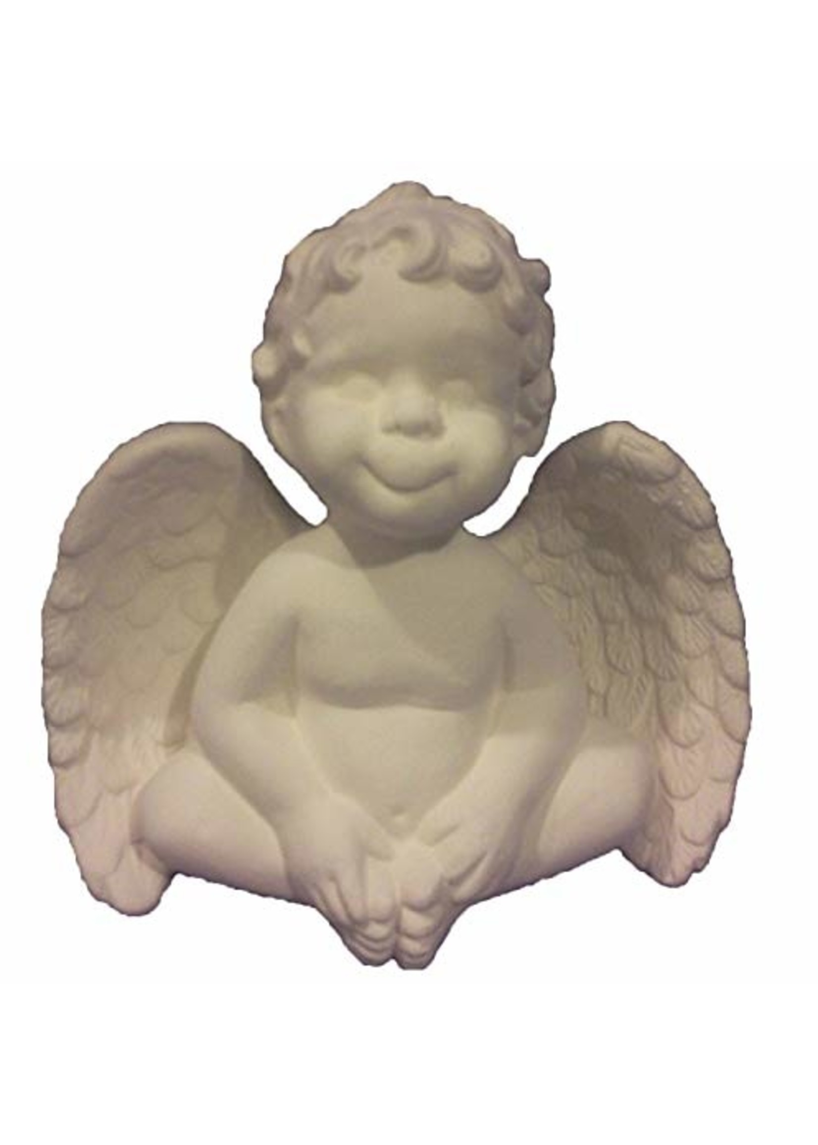 Creative Kreations Ceramics and Gifts Sitting Cherub 5" Ceramic Bisque Ready to Paint