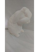 Creative Kreations Ceramics and Gifts Rabbit Paws on Face 9" Ceramic Bisque, Ready to Paint