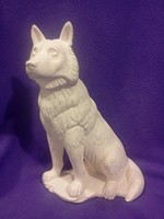 Creative Kreations Ceramics and Gifts Sitting Wolf 12" Ceramic Bisque, Ready to Paint