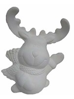 Creative Kreations Ceramics and Gifts Cupid Reindeer 7" Ceramic Bisque, Ready to Paint