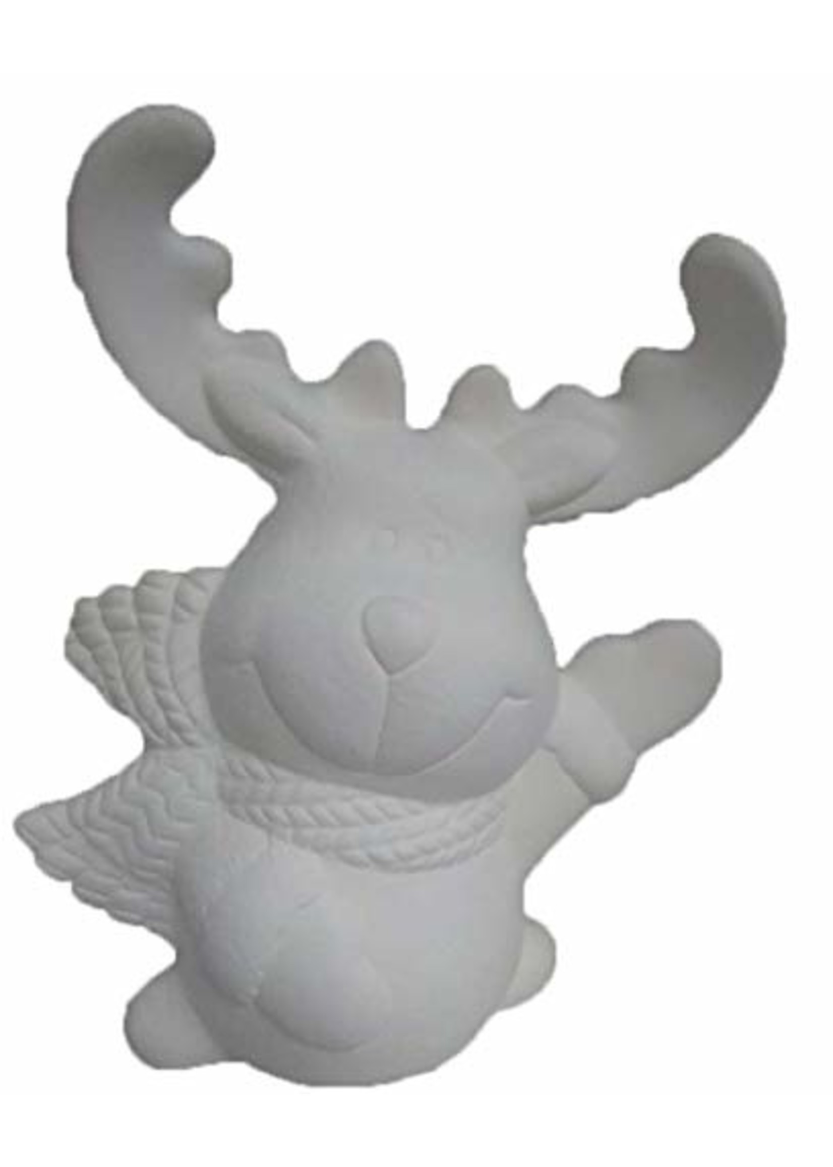 Creative Kreations Ceramics and Gifts Cupid Reindeer 7" Ceramic Bisque, Ready to Paint