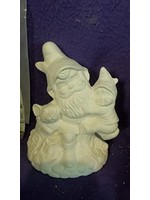 Creative Kreations Ceramics and Gifts 6" Papa Gnome with Child and Mouse