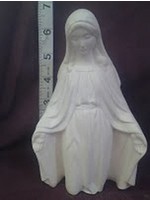 Creative Kreations Ceramics and Gifts Nativity Mary 6" Ready to Paint Ceramic Bisque