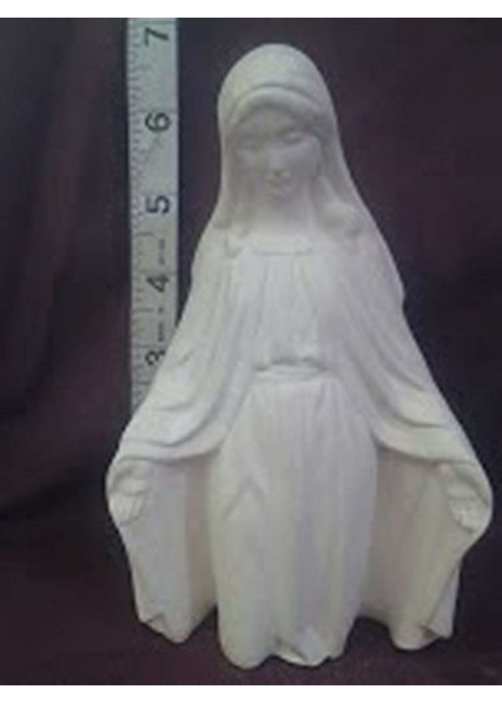 Creative Kreations Ceramics and Gifts Nativity Mary 6" Ready to Paint Ceramic Bisque