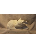 Creative Kreations Ceramics and Gifts Sleeping Fawn (Deer) 8" x 4" Ceramic Bisque, Ready to Paint