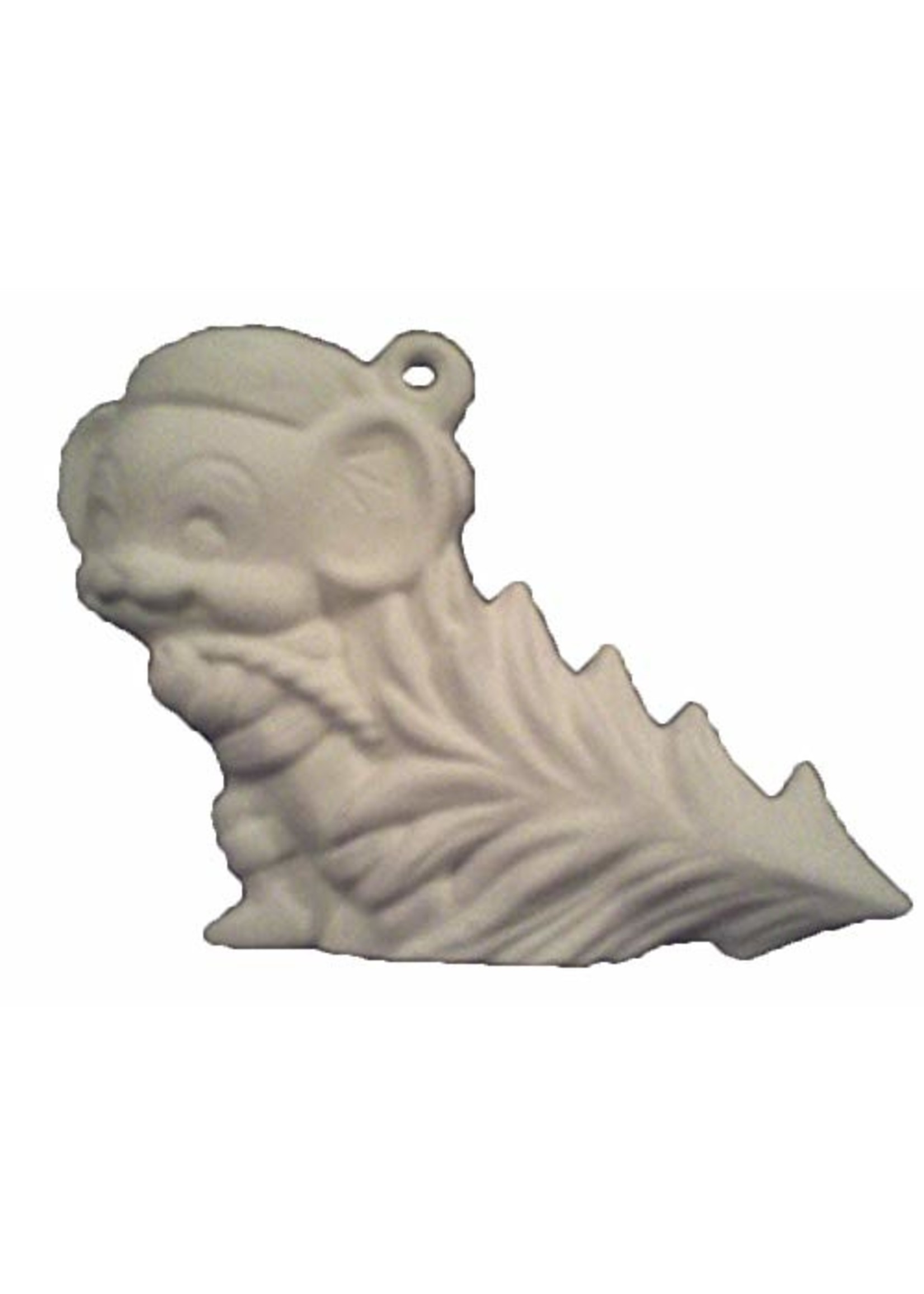 Creative Kreations Ceramics and Gifts Mouse Pulling Christmas Tree 3"  Ornament, Ceramic Bisque, Ready to Paint