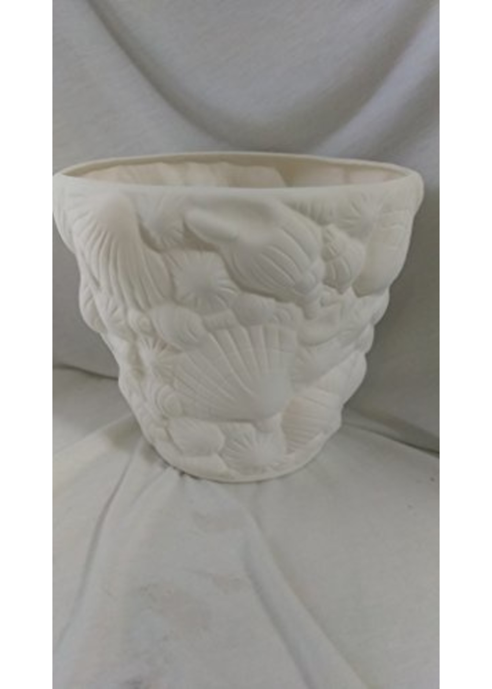 Creative Kreations Ceramics and Gifts Seashell Planter Ceramic Bisque, Ready to Paint
