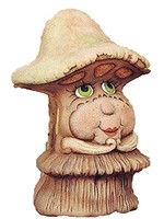 Creative Kreations Ceramics and Gifts Short Fat Mushroom 9" Ceramic Bisque, Ready to Paint