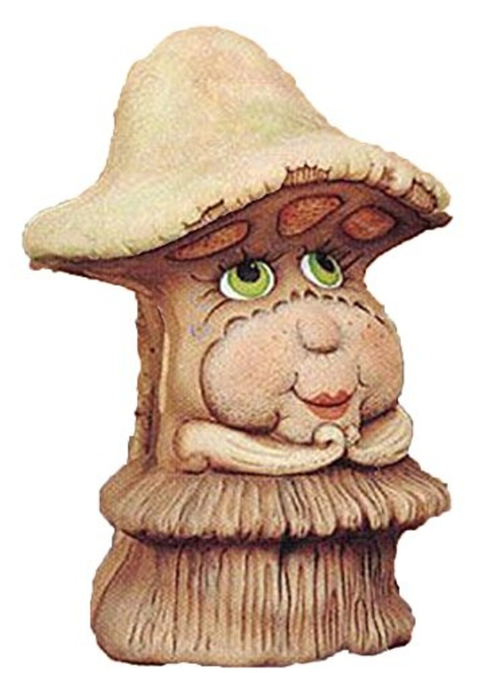 Creative Kreations Ceramics and Gifts Short Fat Mushroom 9" Ceramic Bisque, Ready to Paint