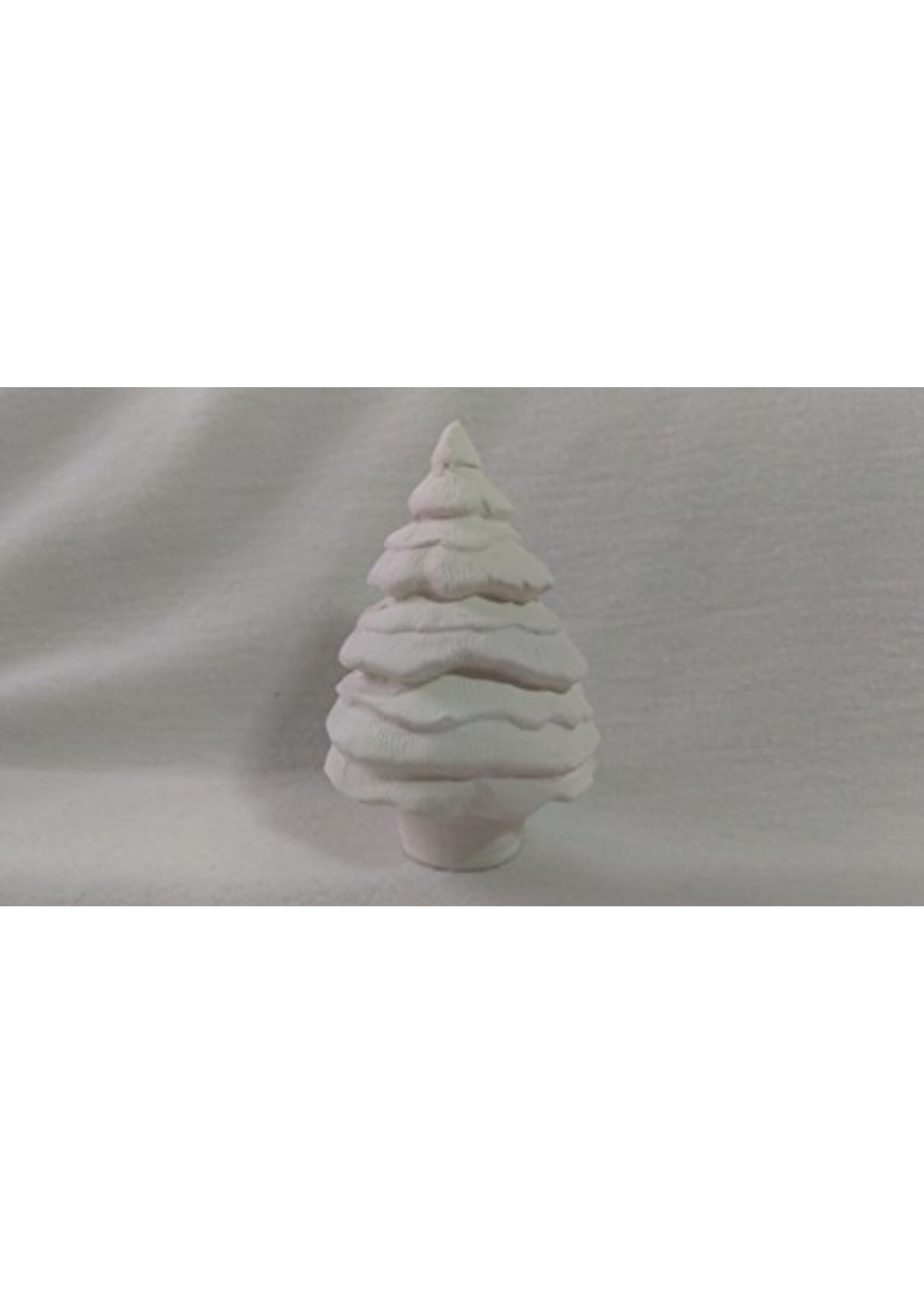 Creative Kreations Ceramics and Gifts Village Ex Small Tree 3" x 1 1/2" Ceramic Bisque
