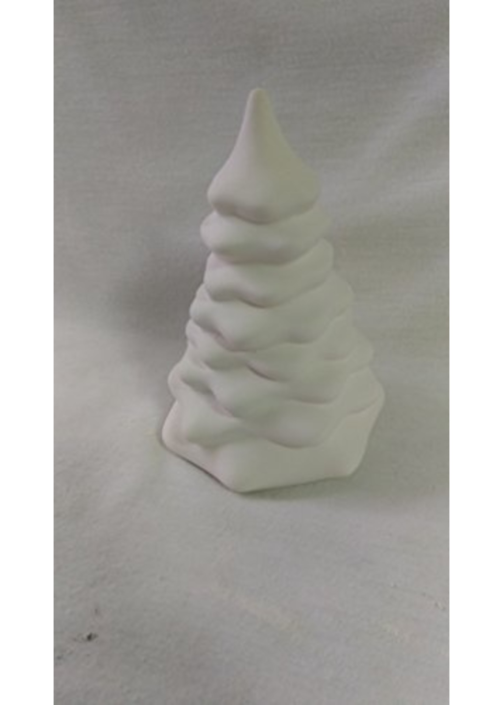 Creative Kreations Ceramics and Gifts Sm Tree 4 1/2" x 2 1/2" Ceramic Bisque, ready to paint