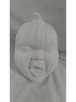 Creative Kreations Ceramics and Gifts Pumpkin Yawning 6" Ceramic bisque, ready to paint