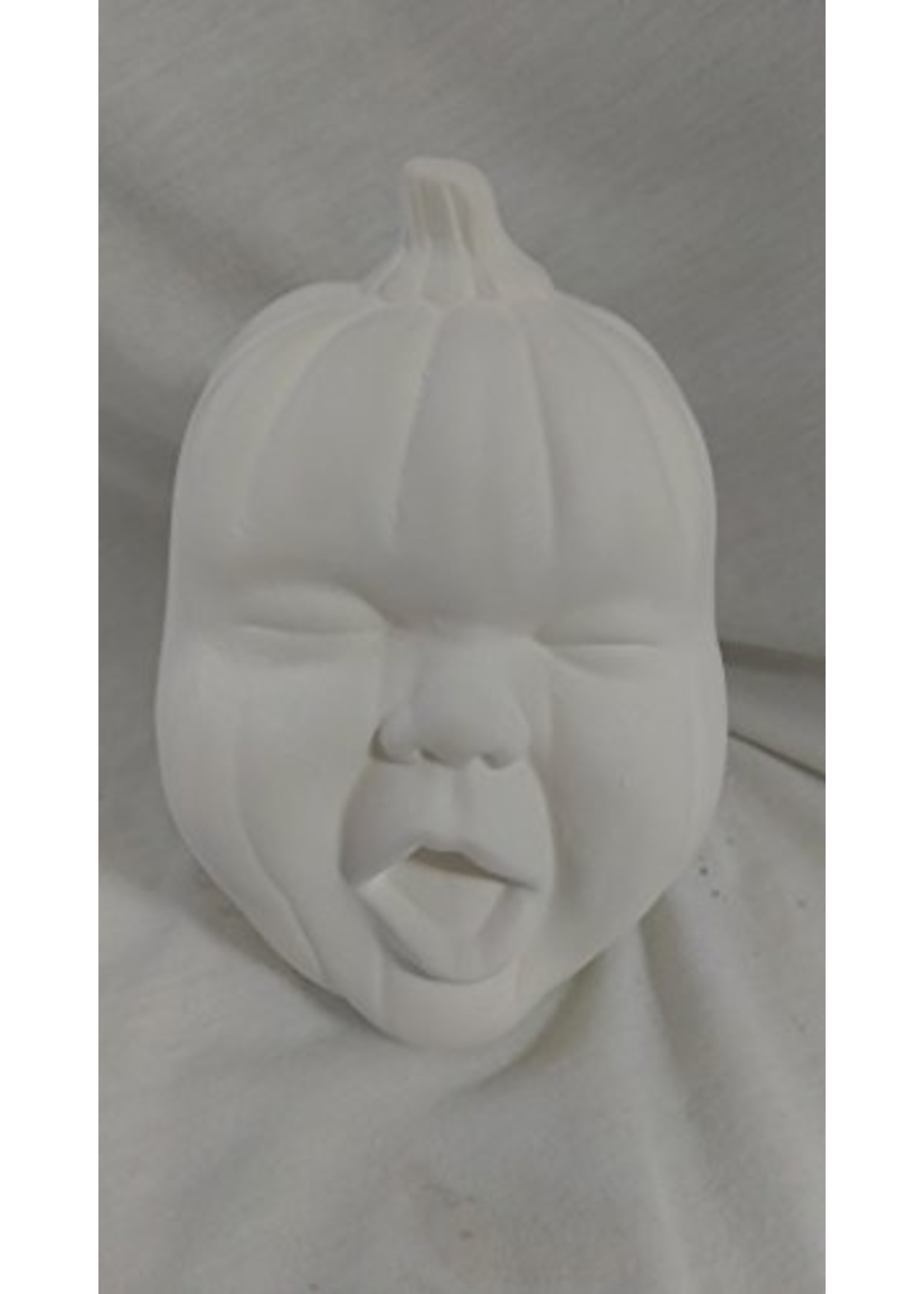 Creative Kreations Ceramics and Gifts Pumpkin Yawning 6" Ceramic bisque, ready to paint