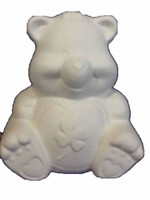 Creative Kreations Ceramics and Gifts Lucky Bear 5" Ceramic Bisque, ready to paint