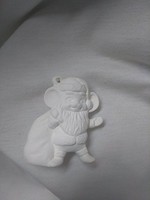 Creative Kreations Ceramics and Gifts Santa Mouse Holding Bag of Toys Ornament 3" Ceramic Bisque, Ready to Paint