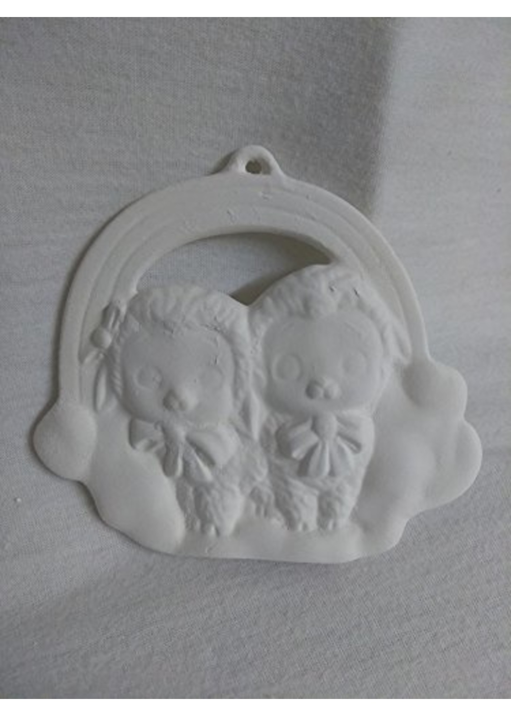 Creative Kreations Ceramics and Gifts Lambs in Rainbow 3" Ornament ceramic bisque, ready to paint