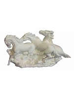 Creative Kreations Ceramics and Gifts Roughcut Mustangs 15" Ready to Paint Ceramic Bisque