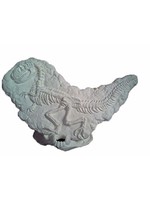 Creative Kreations Ceramics and Gifts Trex Fossil 10" and Jawbone Stand 5" Ceramic Bisque, Ready to Paint