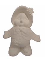 Creative Kreations Ceramics and Gifts Snow Lady 9" CM Ceramic Bisque, Ready to Paint