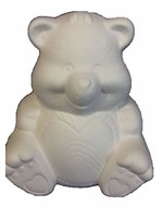 Creative Kreations Ceramics and Gifts Rainbow Bear 5" Ceramic Bisque, ready to paint