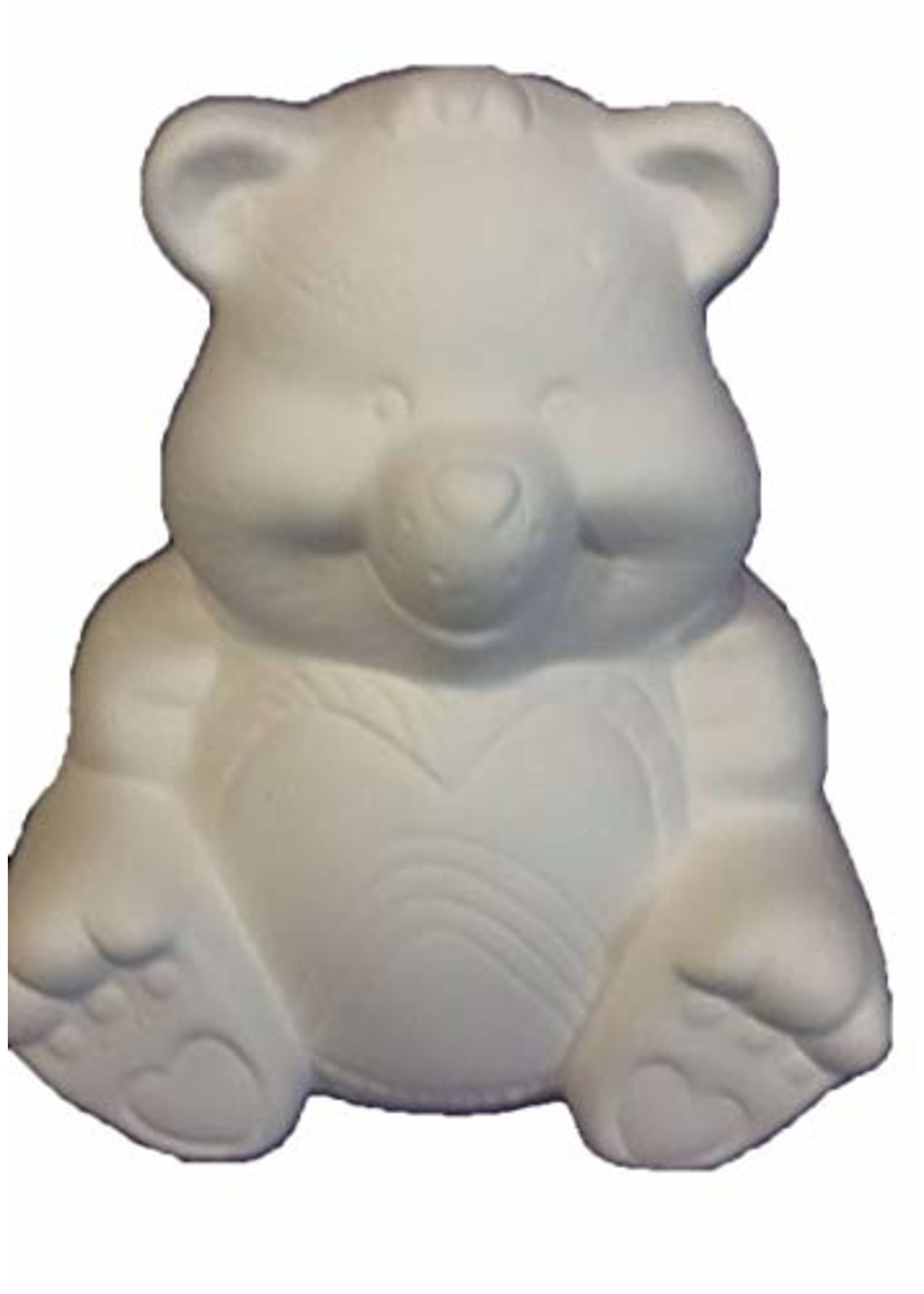 Creative Kreations Ceramics and Gifts Rainbow Bear 5" Ceramic Bisque, ready to paint