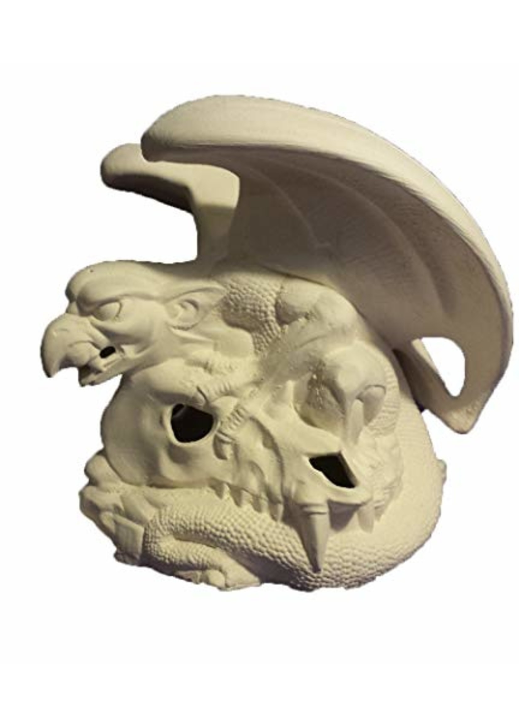 Creative Kreations Ceramics and Gifts Gargoyle and Skull Smoker 7" Ready to Paint Ceramic Bisque