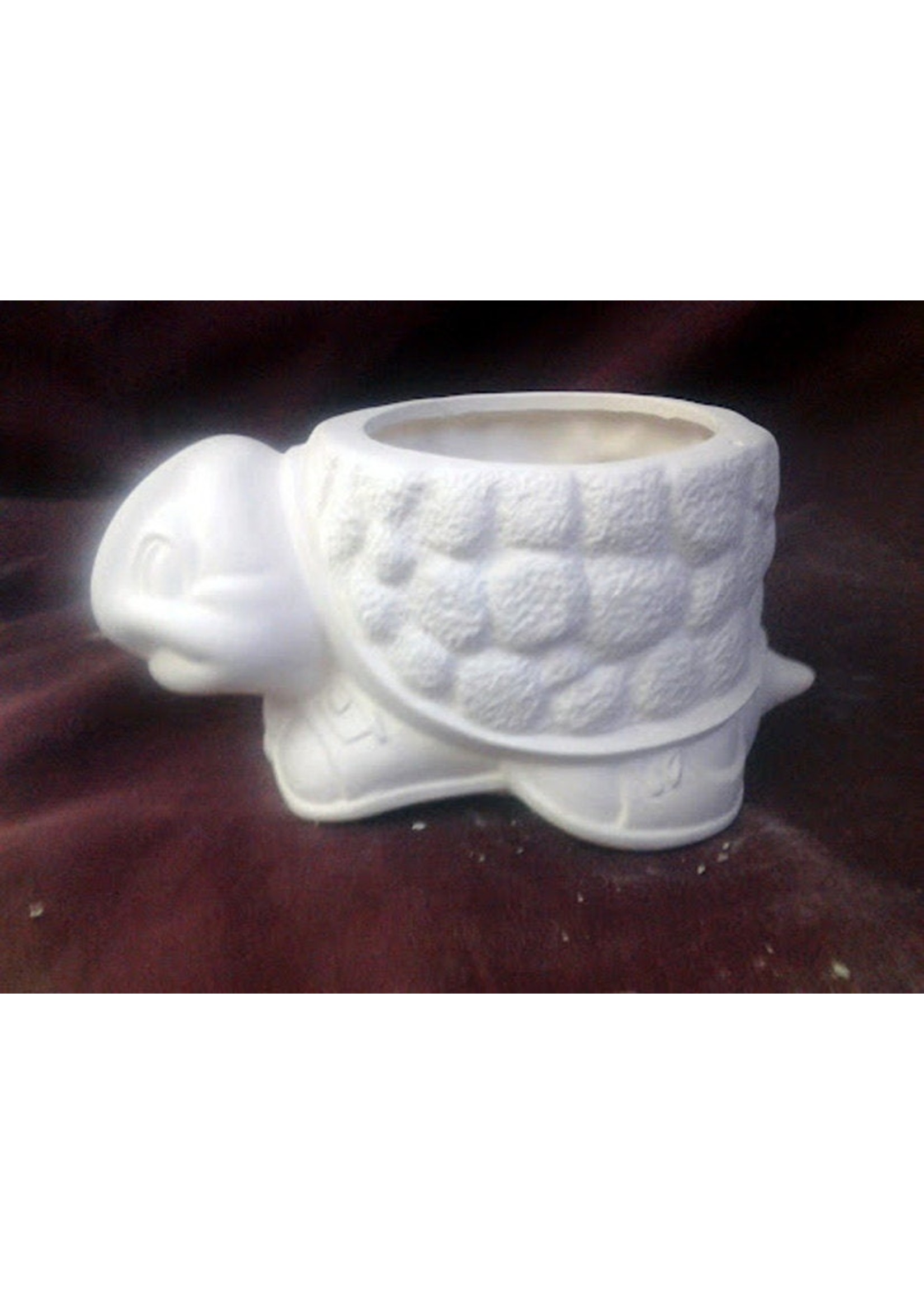 Creative Kreations Ceramics and Gifts Turtle Scrubby holder ready to paint, 6" x 4" ceramic bisque, ready to paint