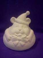 Creative Kreations Ceramics and Gifts Teddy Bear Box 7" x 6" Ceramic Bisque, Ready to paint