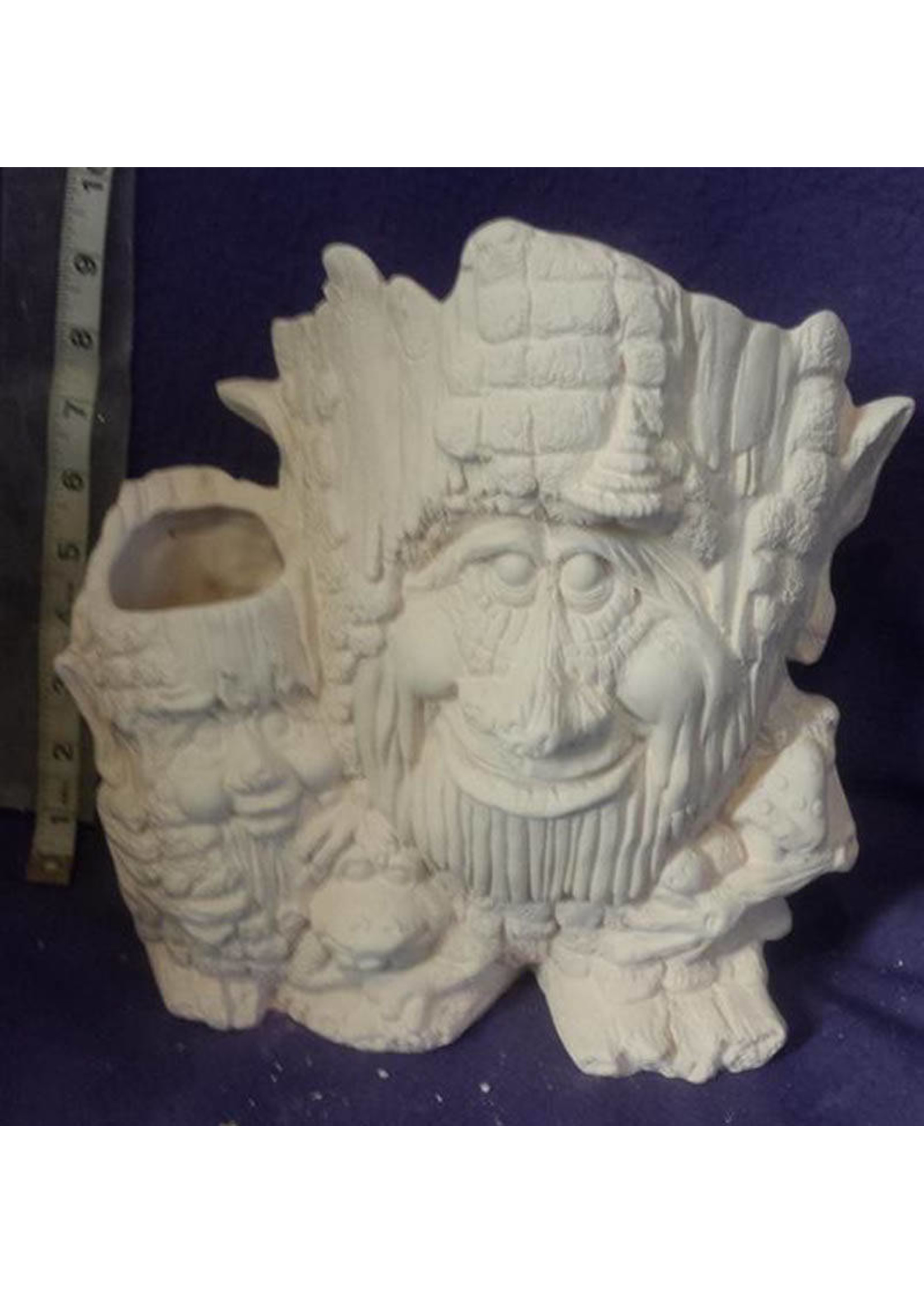 Creative Kreations Ceramics and Gifts Two Ent Planter 10" Ceramic Bisque, Ready To Paint