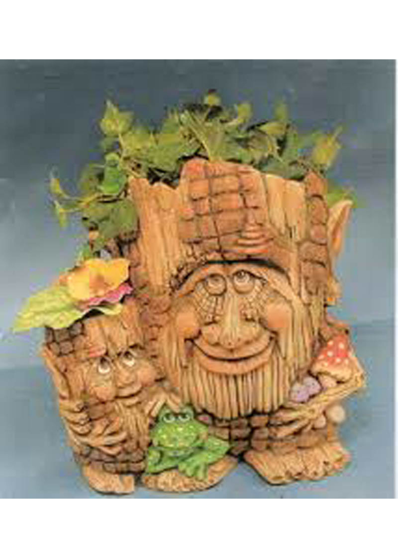 Creative Kreations Ceramics and Gifts Two Ent Planter 10" Ceramic Bisque, Ready To Paint