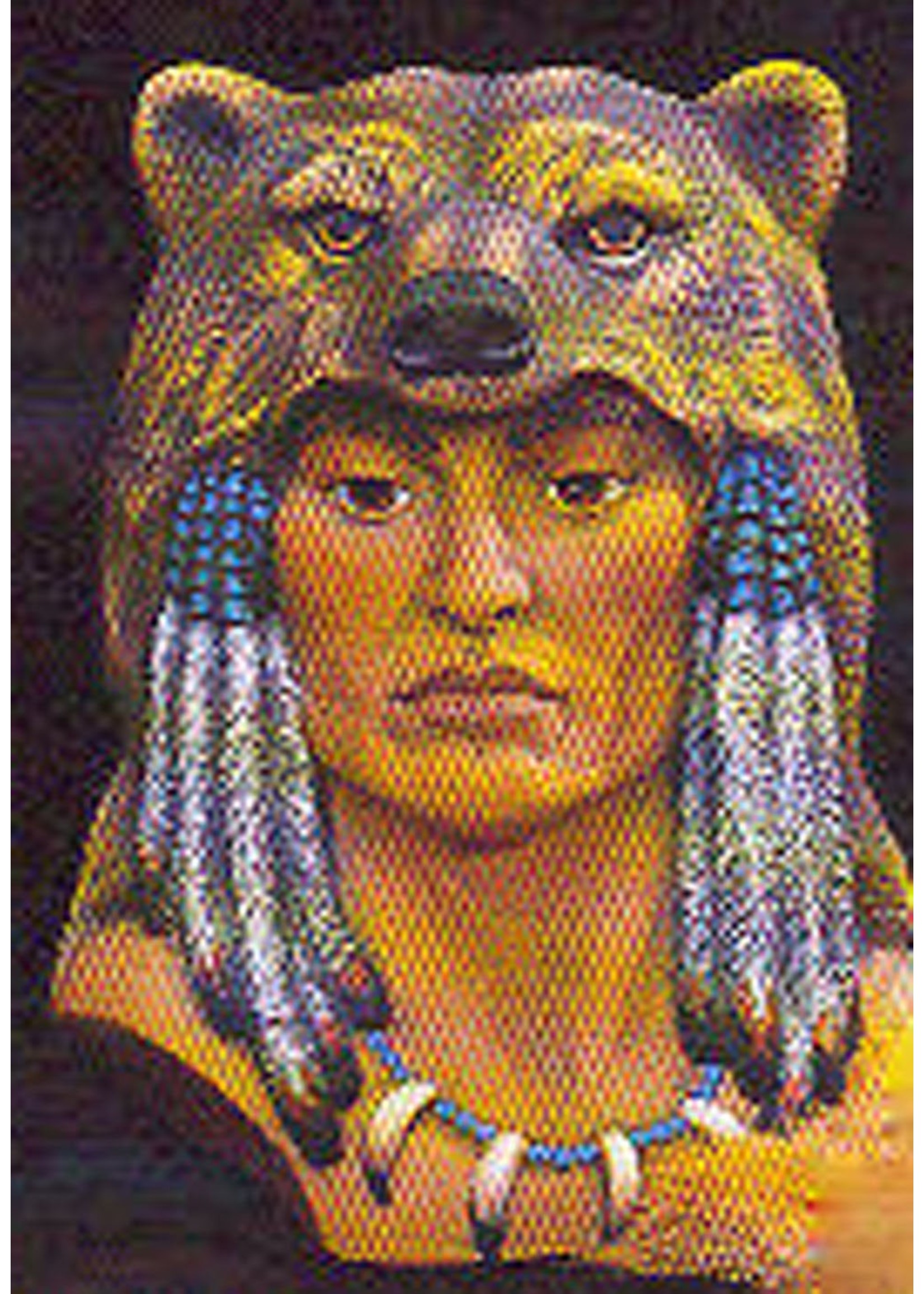 Creative Kreations Ceramics and Gifts Native Grizzly Spirit ready to paint 6 1/2" ceramic bisque