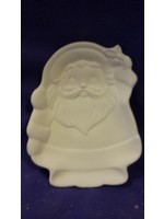 Creative Kreations Ceramics and Gifts Santa Plate / Candy dish 7" ready to paint ceramic bisque