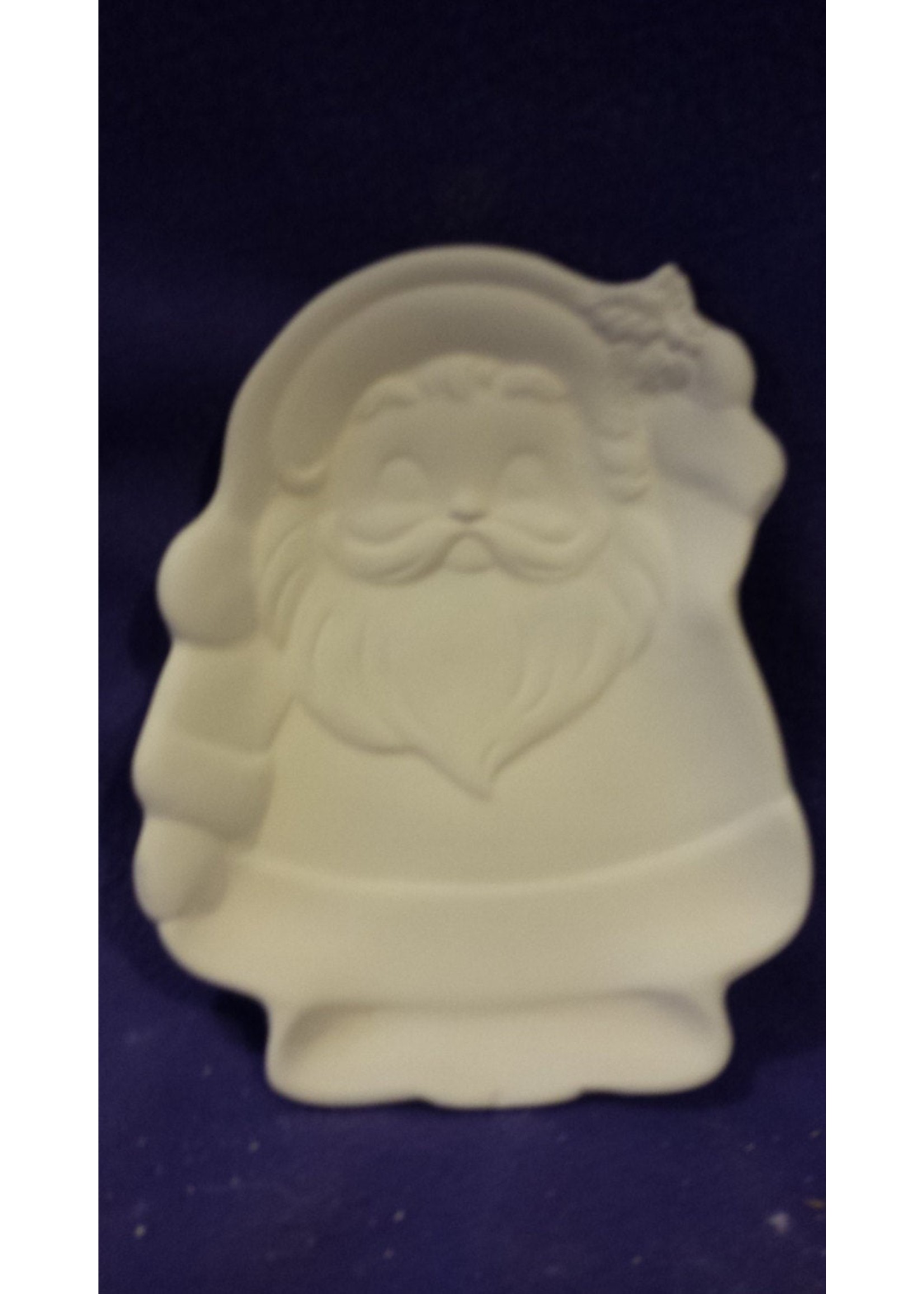Creative Kreations Ceramics and Gifts Santa Plate / Candy dish 7" ready to paint ceramic bisque