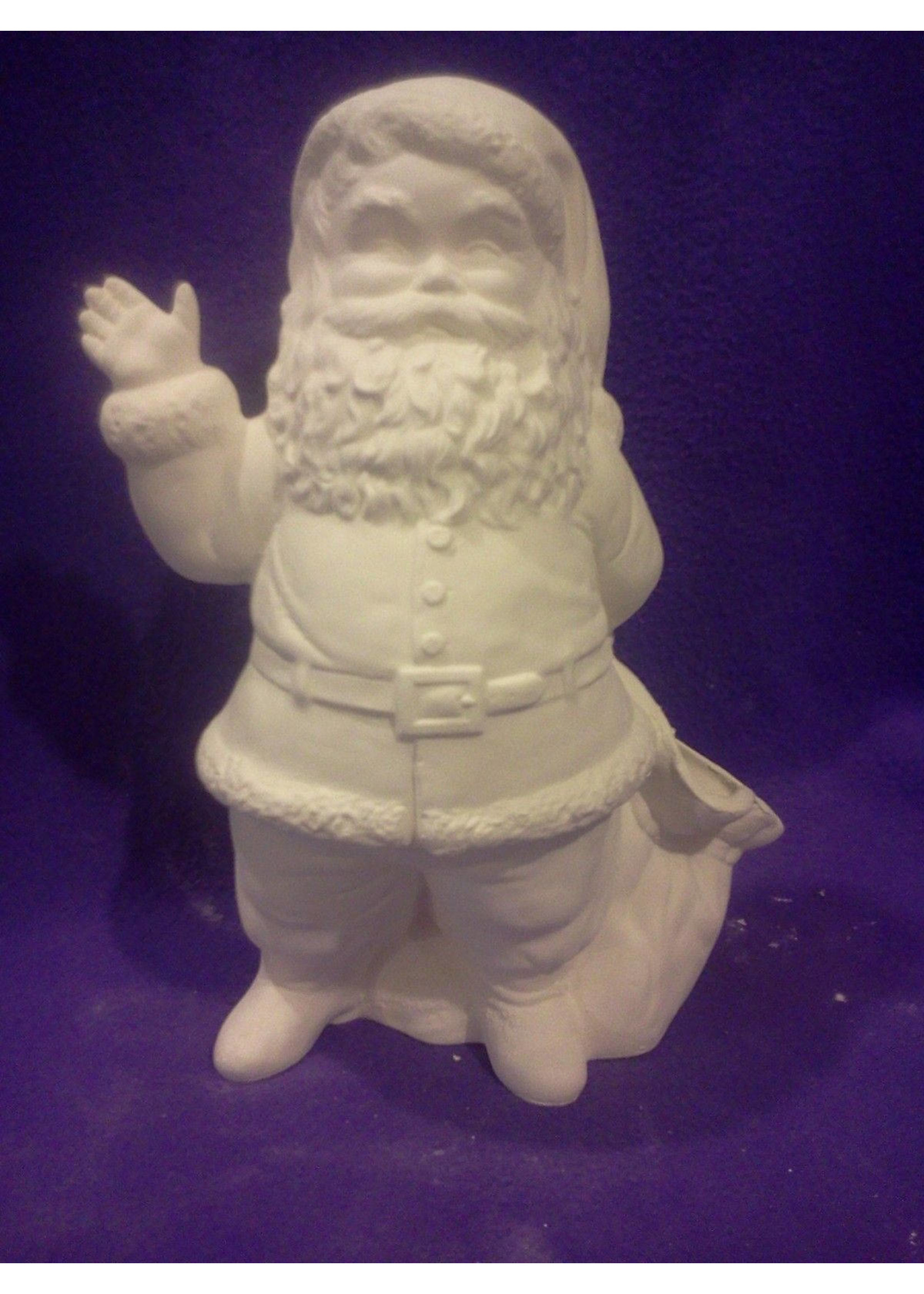Creative Kreations Ceramics and Gifts Santa with a bag 11" Ceramic Bisque, ready to paint