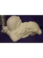 Creative Kreations Ceramics and Gifts Sleeping Gnome 6" x 9" Ceramic Bisque, Ready To Paint