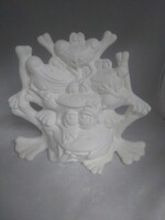 Creative Kreations Ceramics and Gifts Stacked Frog Planter Container Ceramic Bisque, Ready to Paint