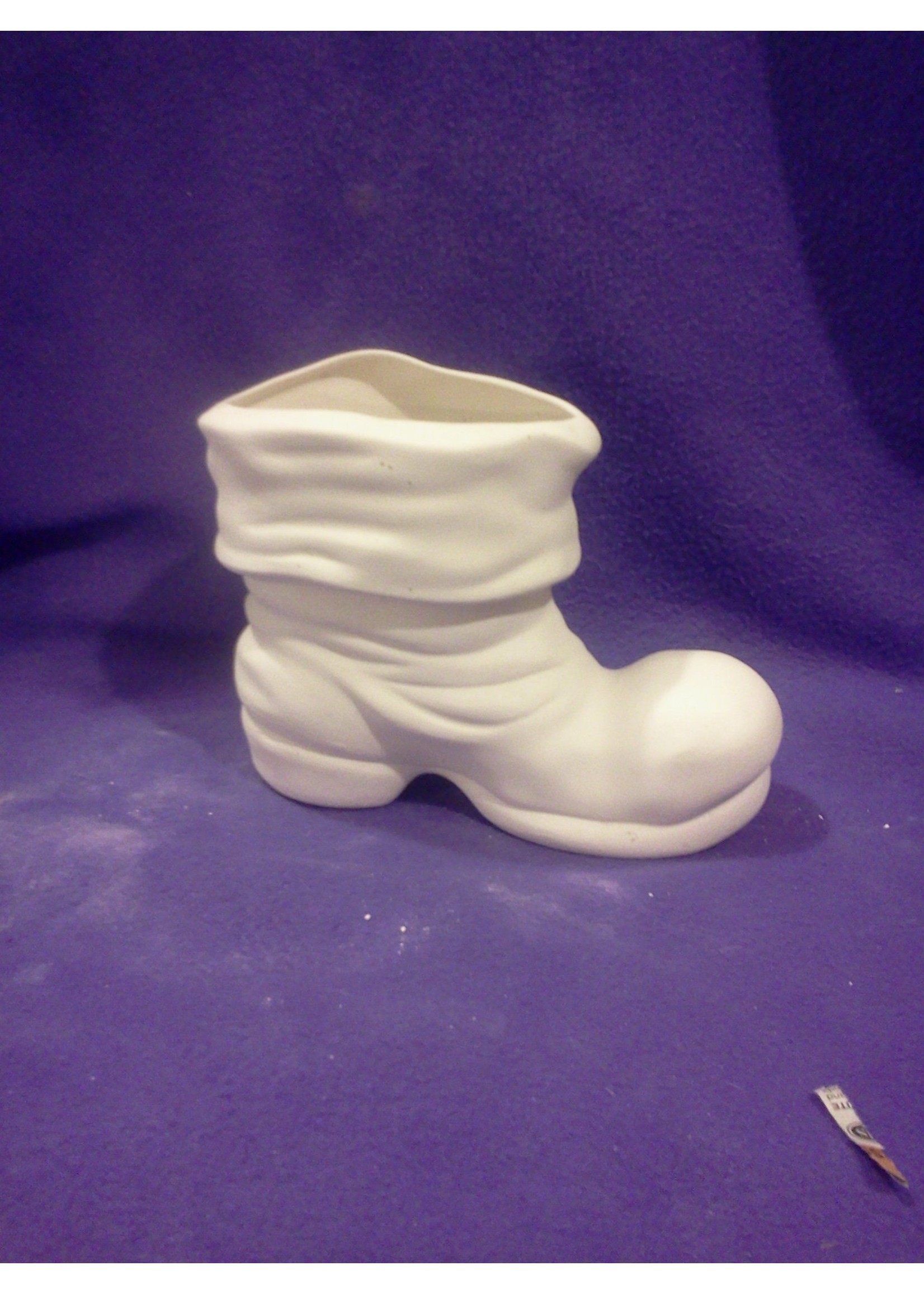 Creative Kreations Ceramics and Gifts Santa Boot 6" Ceramic Bisque, Ready To Paint