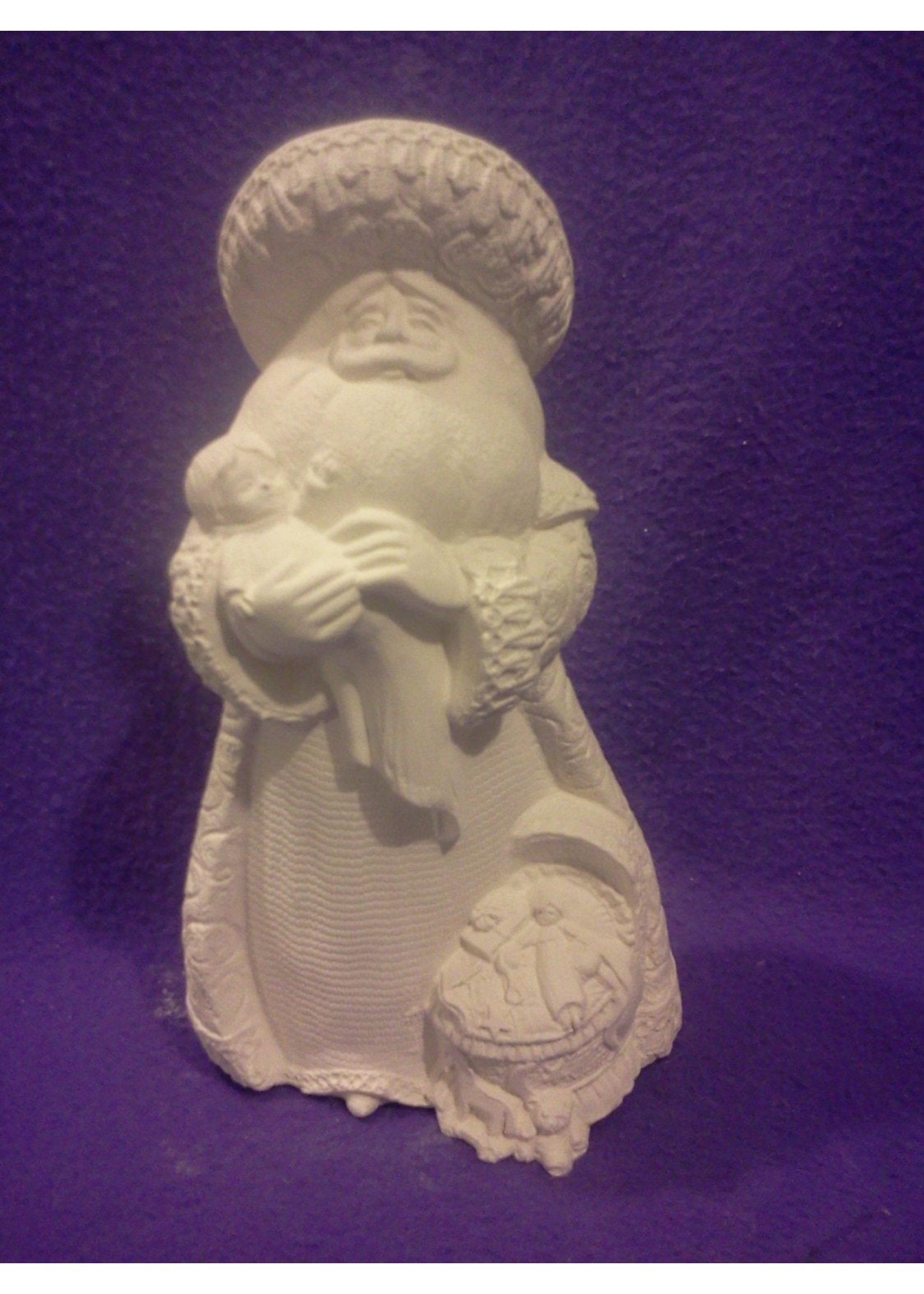 Creative Kreations Ceramics and Gifts Guardian Santa 10" ready to paint ceramic